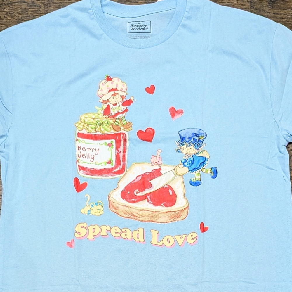🍓🍰 New XL Strawberry Shortcake Spread Love Jelly Jam Short Sleeve T Shirt